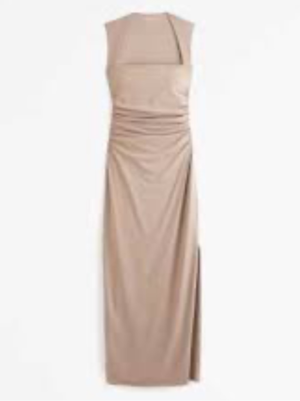Abercrombie & Fitch Beige Maxi Skirt with Side Slit